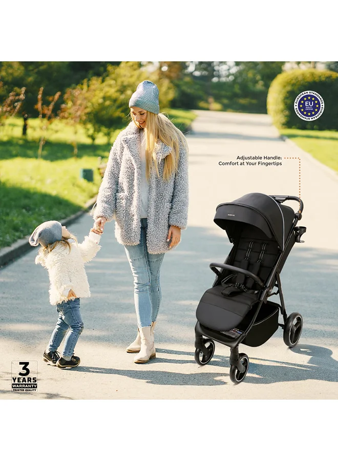neobreez TETRA Ultra-Compact Lightweight Travel All-Terrain Toddler Baby Stroller, Baby Trolley Pushchair Buggy W/Cup Holder, One Hand Fold Deep&Wide Seat, Waterproof UPF 50+ Canopy, 0-4yrs,  22kg, 3yrs Warranty