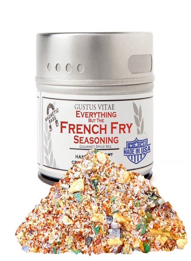 GUSTUS VITAE Everything But The French Fry Seasoning | Gourmet Spice Mix | All Natural, Non GMO | Hand Made, Small Batch Spice Blend | Made in USA | Artisanal Seasoning | GLP-1 Friendly | No MSG, Artificial Ingredients, Additives, Colors, or Flavors | Magnetic Tin | Ultra Premium | Gustus Vitae | #82 - Image 1