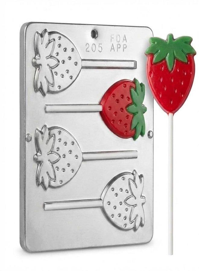 لولي بوبس قالب حلوى شوكولاتة على شكل مصاصة فراولة 205 - Image 1