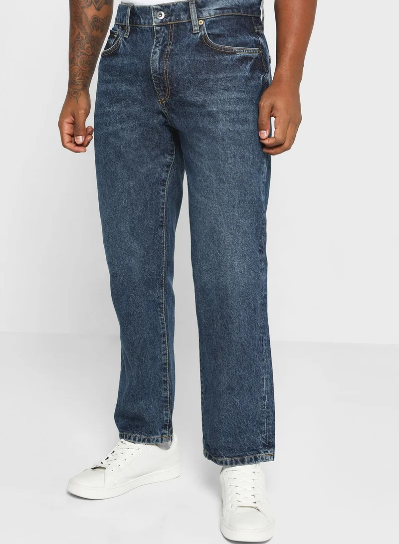 Superdry Dark Wash Straight Fit Jeans