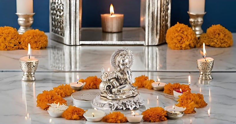 Lavanaya Silver God Idol Laddu Gopal Murti 115 Cm X 10 Cm X 11 Cm Silver Plated Showpiece Idols Gift Krishna Murti Krishna - Image 3