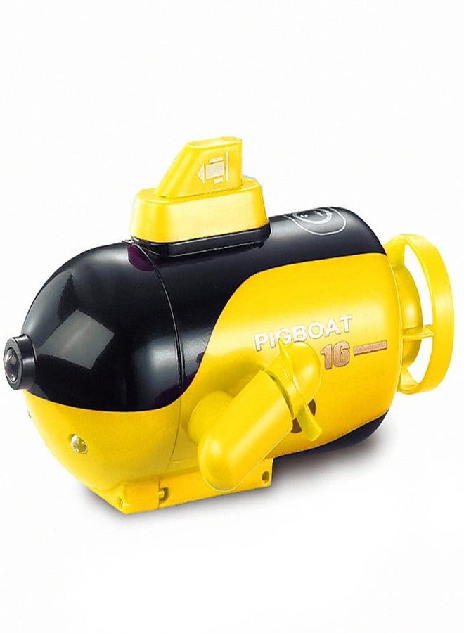 GoolRC Mini Remote Control Submarine, RC Submarine Toy 4-Channel Remote Control Toy Forward/Diving, Backward/Surfacing, Left Turn, Right Turn Yellow - Image 1