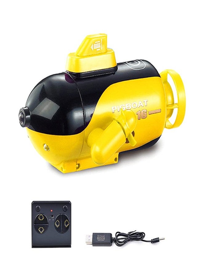 GoolRC Mini Remote Control Submarine, RC Submarine Toy 4-Channel Remote Control Toy Forward/Diving, Backward/Surfacing, Left Turn, Right Turn Yellow - Image 5