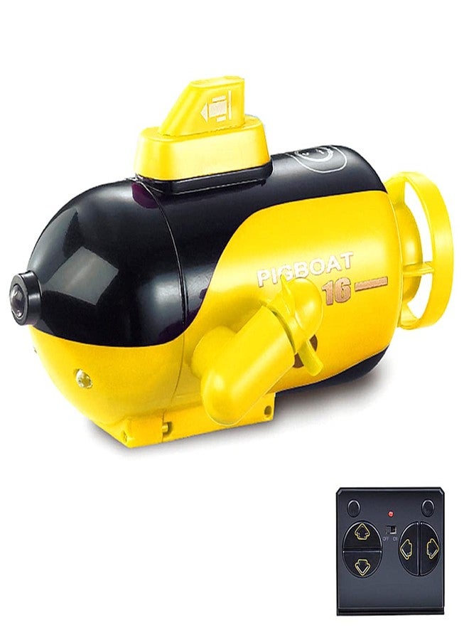 GoolRC Mini Remote Control Submarine, RC Submarine Toy 4-Channel Remote Control Toy Forward/Diving, Backward/Surfacing, Left Turn, Right Turn Yellow - Image 3