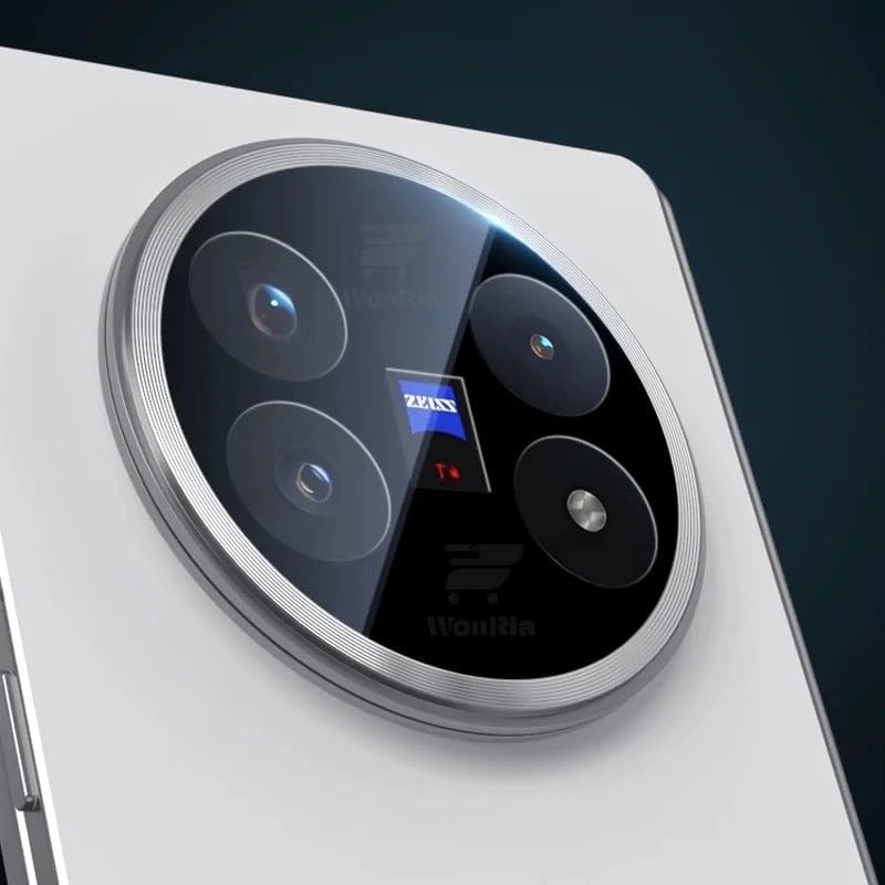 WonRia ® حزمة 1 - واقي زجاج الكاميرا الخلفية لهاتف Vivo X Fold 5 5G [3D بريميوم] - أسود - Image 4