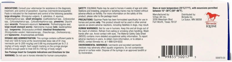 Equimax 14.03 Praziquantel/1.87 Ivermectin Paste - Image 2