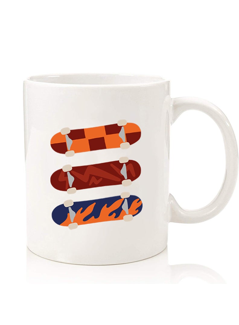 Theodor Premium Quality Two Sided Printed Coffee Mug Tea Cup For Home Office, Kids Men Women Skates - Image 1