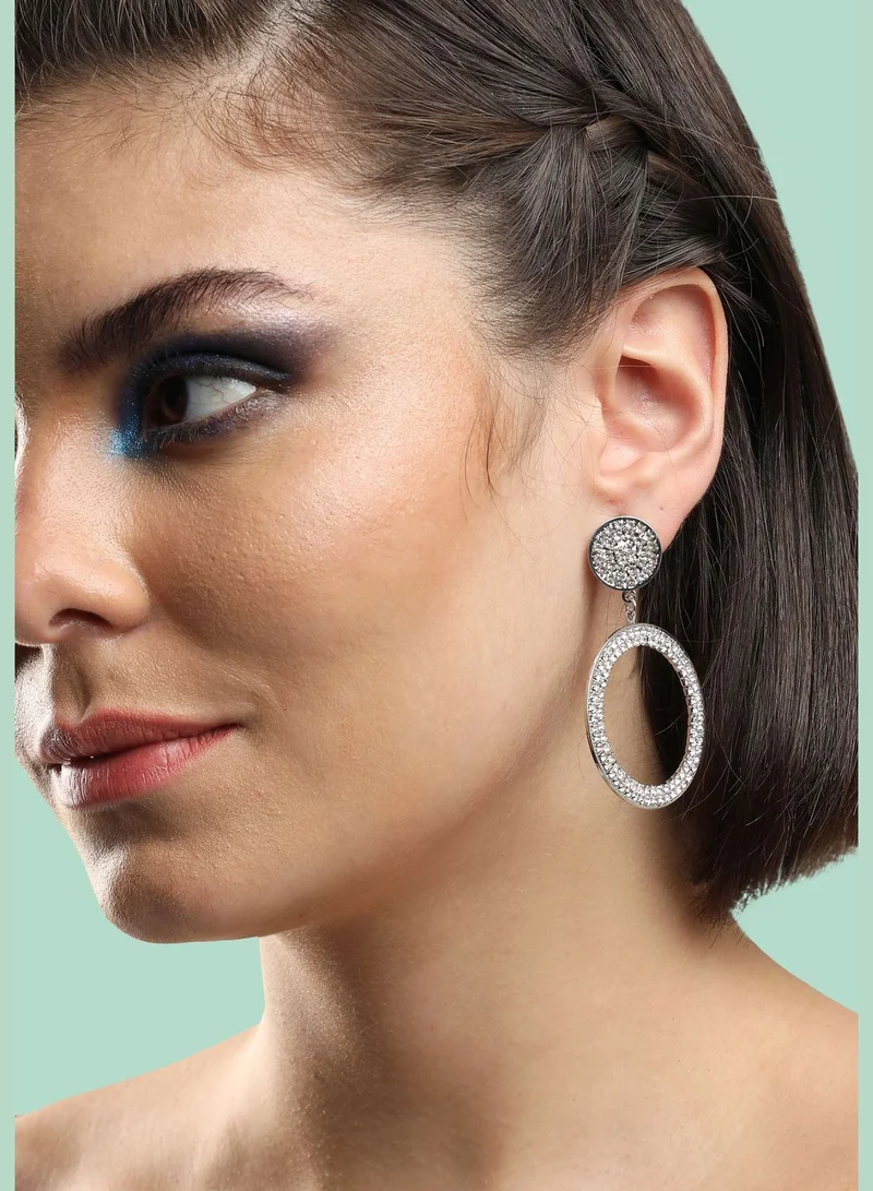 SOHI Gold Plated Party Designer Stone Drop Earring For Women