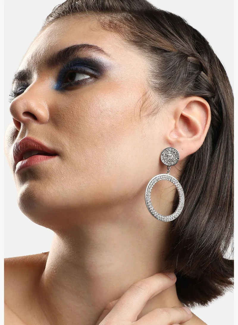 SOHI Gold Plated Party Designer Stone Drop Earring For Women