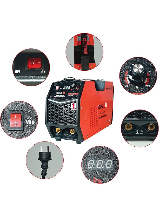 آي بيل آلة لحام قوس العاكس 220 78 متعددة المعادن من الفولاذ المقاوم للصدأ والحديد والفولاذ الكربوني والنحاس والألمنيوم والزنك Igbt 220A - Image 2