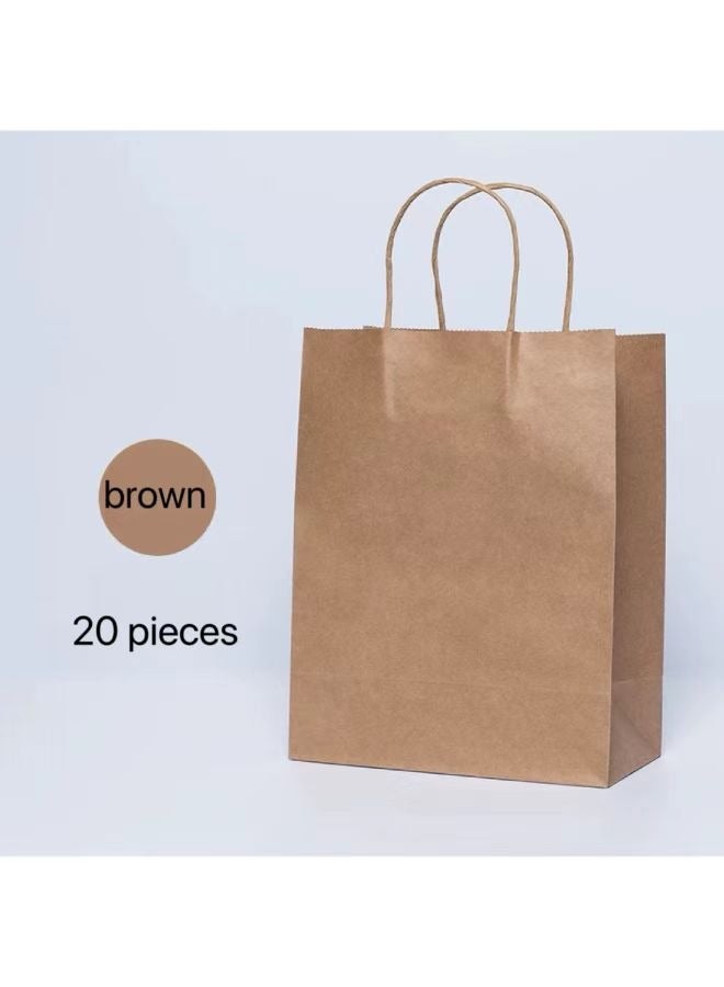 Generic 20 pcs Paper Gift Bags Brown  - Image 1