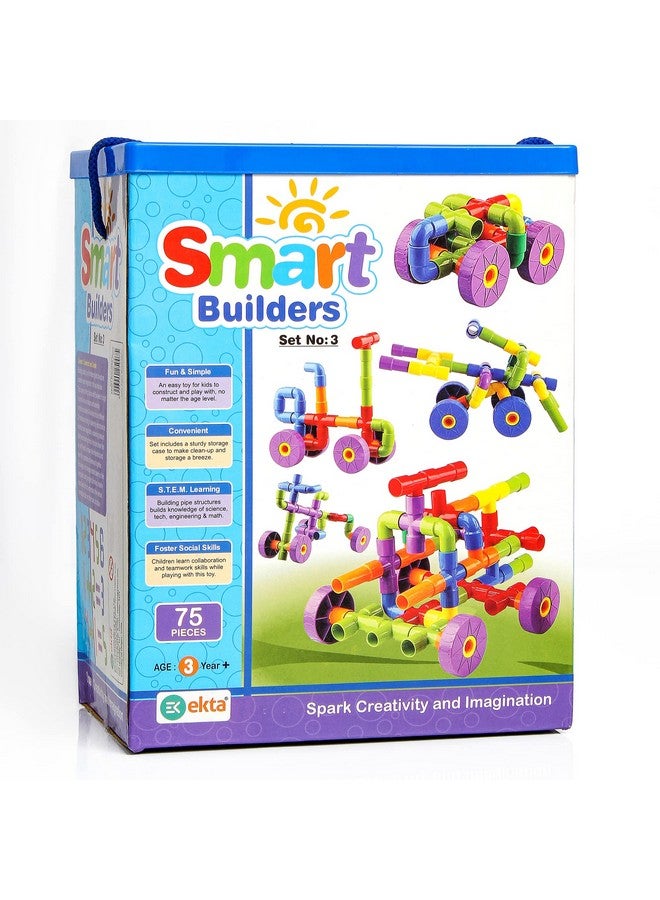 EKTA Smart Builders Building Blocks Set-3, Building Blocks for Kids, Block Game for Kids (Multicolor, Big Size) - 75 Pieces - Image 5
