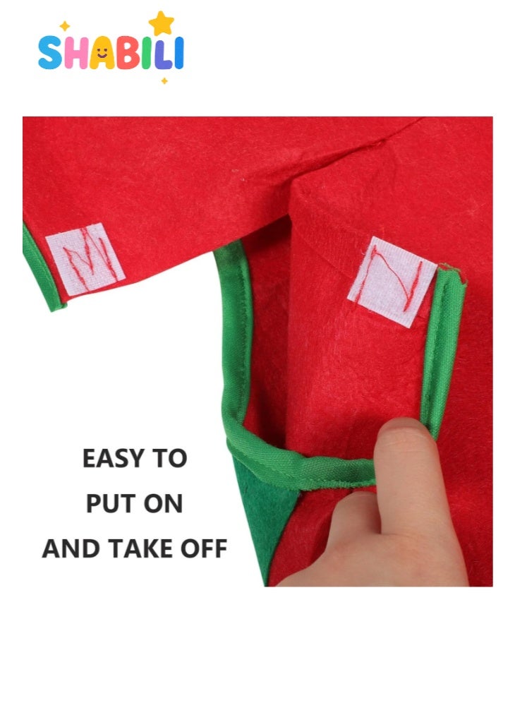 SHABILI Kids Strawberry Fruit Costume Outfit for Boys and Girls, Halloween Vegetable and Fruit Fancy Dress Cosplay for Children, Toddler Farm Nature Day School Performance Stage Party Suit (Non-Woven Fabric, Fits 100–140cm) - Image 4