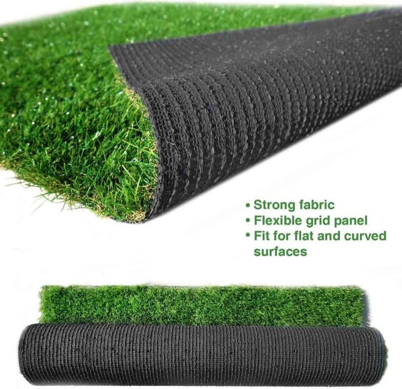 innovative edge innovative edge Artificial Grass Mat for Balcony Green Lawn Floor Polypropylene Rectangular Carpet for Outdoor and Indoor1x2 Ft Green Washable AntiSkid  - Image 4