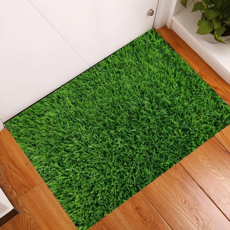 innovative edge innovative edge Artificial Grass Mat for Balcony Green Lawn Floor Polypropylene Rectangular Carpet for Outdoor and Indoor1x2 Ft Green Washable AntiSkid  - Image 2
