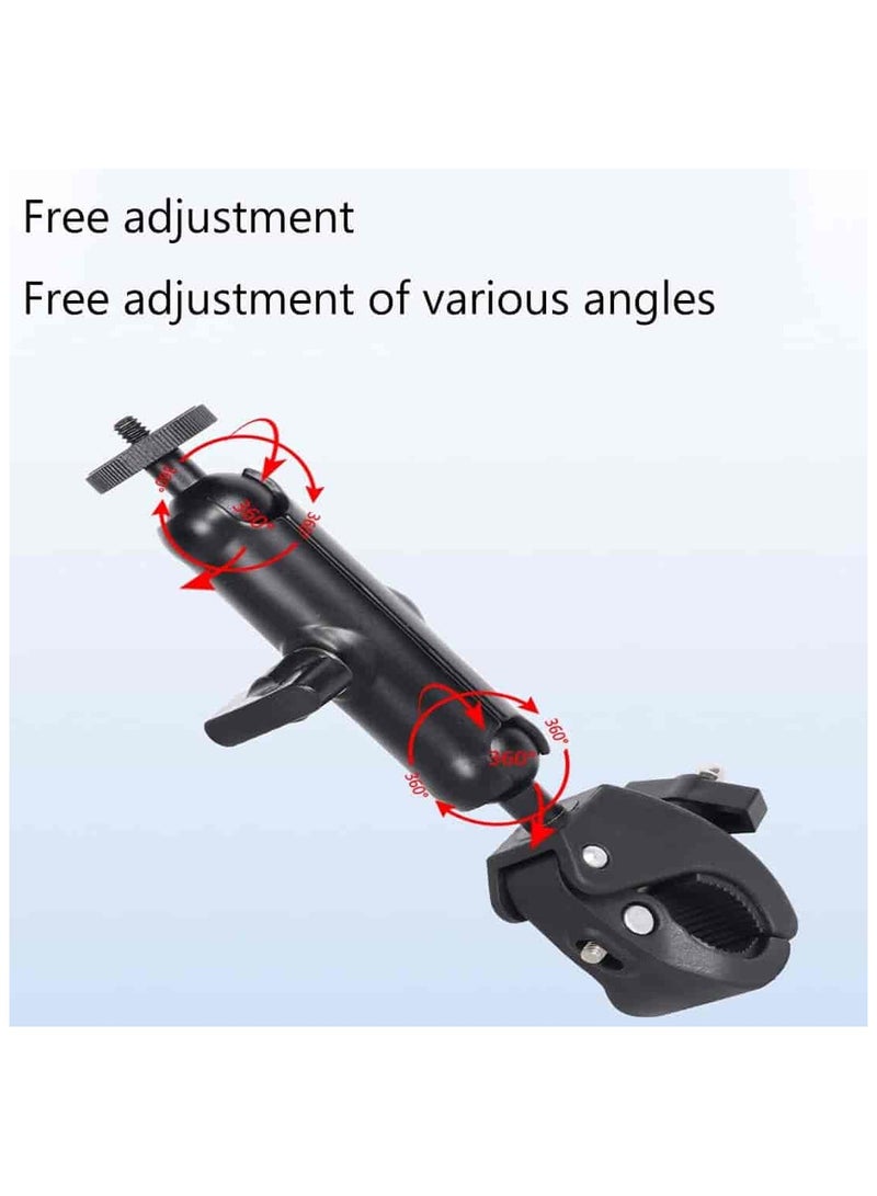 Anmi Motorcycle Mount for Insta360 One X3 , One X2 ,One RS,One R,GoPro Hero, Double Ball Handlebar Mount for Action Camera (Black)  - Image 5