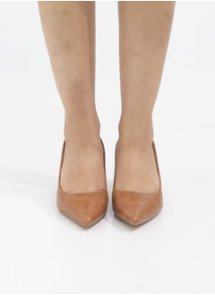 LAMARAPARIS Orchid pointy court on 6cm special circle heel camel  - Image 5