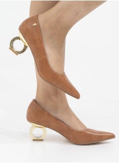 LAMARAPARIS Orchid pointy court on 6cm special circle heel camel  - Image 2