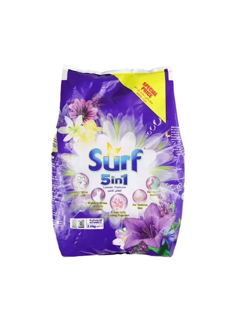 Surf 5in1 Lavender Freshness Automatic Detergent Powder- 2.4Kg