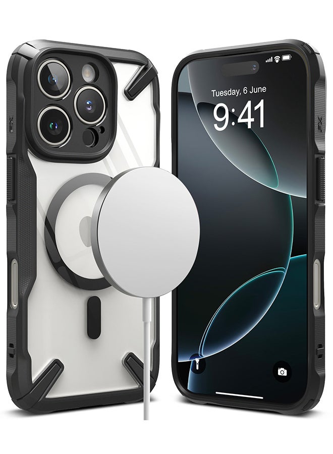 Ringke Fusion-X Magnetic Case For iPhone 16 Pro Max Case Cover Strong Magnet Anti-Fingerprint Rugged Shockproof Protective Phone Cover - Black - Image 1