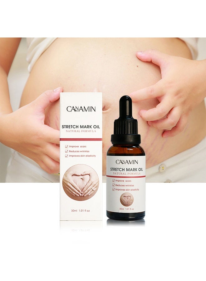 CANAMIN Stretch Mark Oil 30ml, Improve Scars, Uneven Skin Tone in Both Light and Dark Skin, Reduces Wrinkles, Improves Skin Elasticity, Natural Formula - Image 3