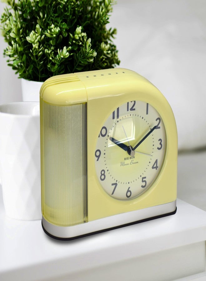 Westclox Big Ben Moon Beam Quartz Analog Alarm Clock Yellow with USB 44000Y - Image 5