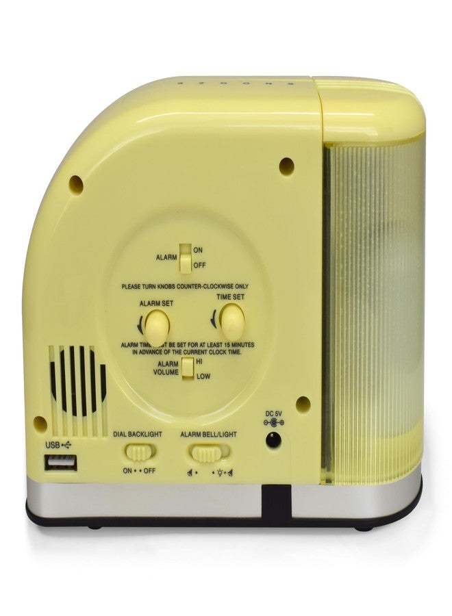 Westclox Big Ben Moon Beam Quartz Analog Alarm Clock Yellow with USB 44000Y - Image 2