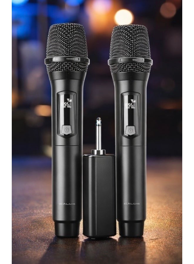 CALUS Hi-Mic B5 Dual Wireless Microphone Set 2.4GHz 2-Piece Handheld Microphones with Receiver 50m Wireless Range USB-C Charging High Fidelity Sound for Karaoke Events Presentations and Public Speaking - Image 4