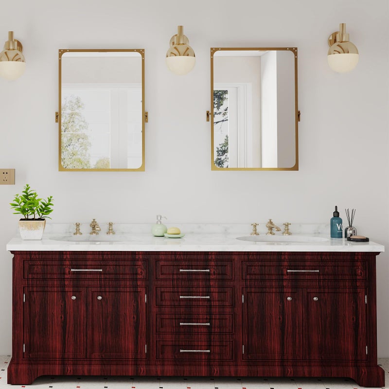 Kitico Red Brown Wooden Grain Peel and Stick Wallpaper, Removable Contact Paper, Self Adhesive Waterproof Wood Look Wall Paper for Bedroom, Living Kitchen Cabinets and Furniture 17.7" x 80" - Image 3