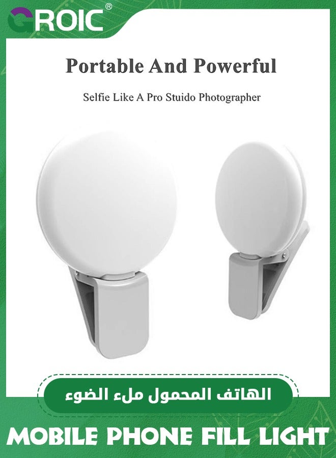 GROIC Clip on Light, Rechargeable Selfie Fill Light, Portable Selfie Ring Light with Adjustable Light Modes, Video Conference Light for iPhone, Laptop, iPad, Zoom Meeting, Make up, Video - Image 4