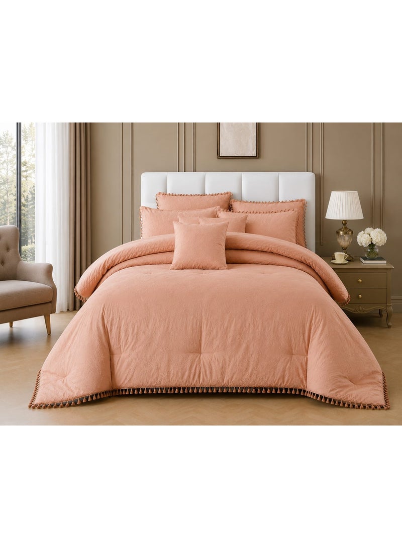 8-piece summer jacquard bedspread set with elegant lace – comfort and style to suit all decors - Image 2