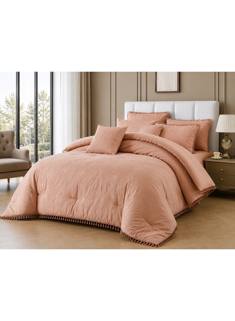 8-piece summer jacquard bedspread set with elegant lace – comfort and style to suit all decors - Image 3