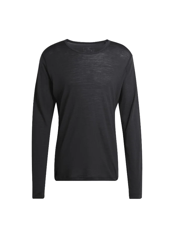 adidas Xpr Mer150 Ls Black Hiking T-Shirts For Men XS