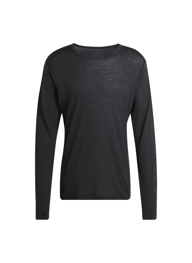 adidas Xpr Mer150 Ls Black Hiking T-Shirts For Men XS