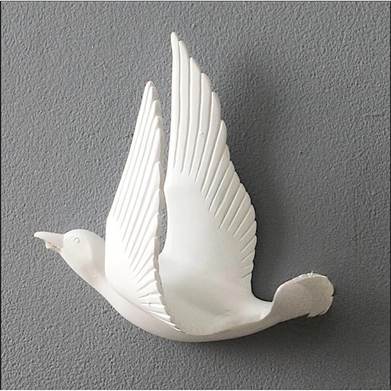 Karigaari India White Decorative Resine birds wall hanging art I Wall Decor I Wall Art for Living room - Image 3
