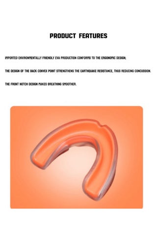 Orange Ultra-Thin Mouthguard | Moldable EVA Dental Tray | Exclusive Storage Case | For Basketball/Football/MMA - view 3