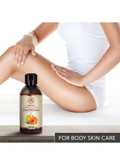 Aromatika Calendula Oil 8.5 Fl Oz (250Ml) Calendula Officinalis Flower Extract Infused Almond Oil Base 100% Pure & Natural Marigold Oil Benefits For Skin Nails Hair Face Body  - Image 5