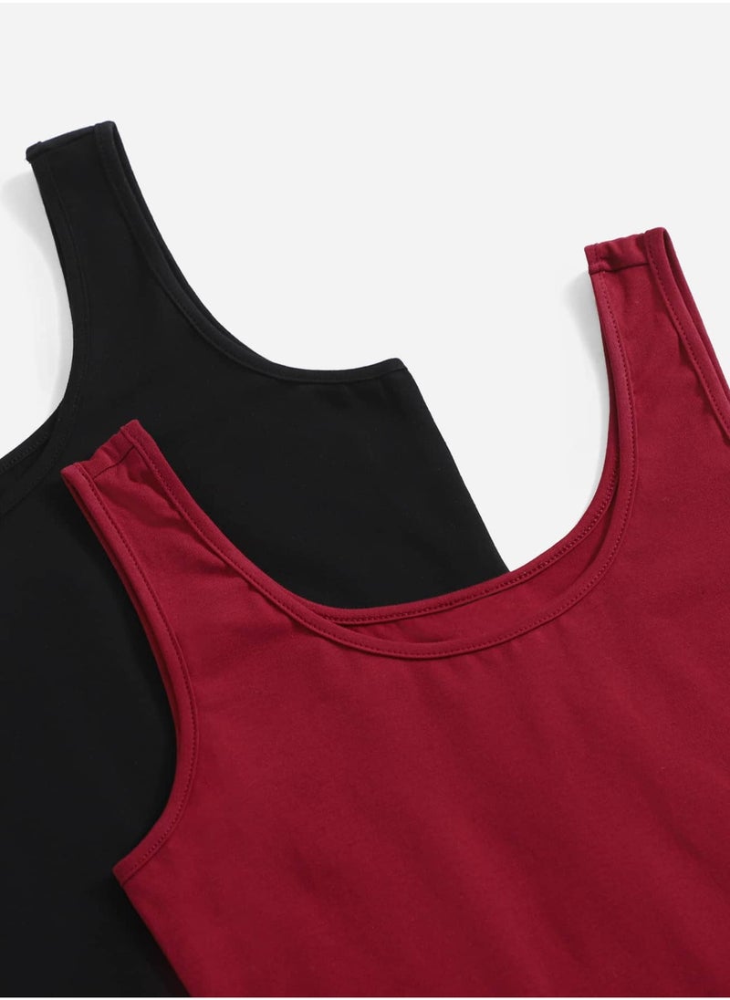 Mesery - Bundle Of Two Comfortable Scoop Neck Undershirt - Image 1