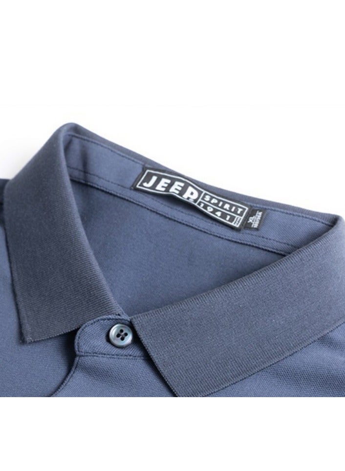 Jeep Striped Slim Fit Lapel Fashion POLO Shirt  - Image 4