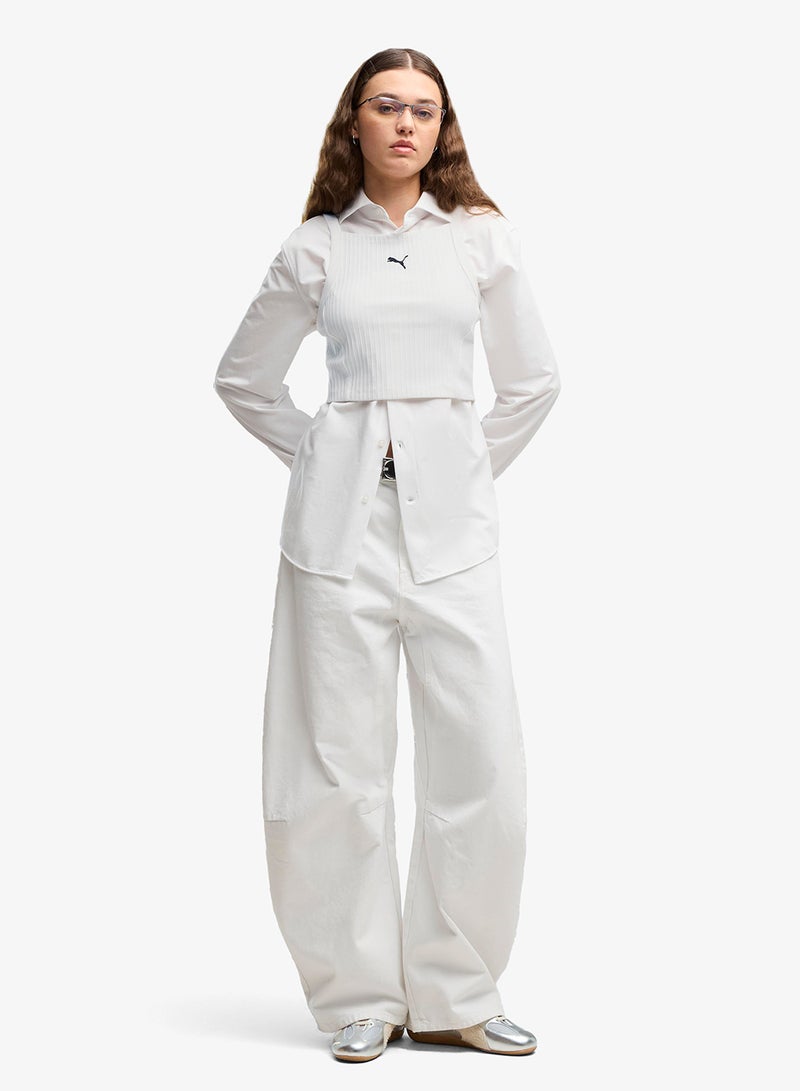 PUMA Essential Ribbed Cropped Top - Image 3