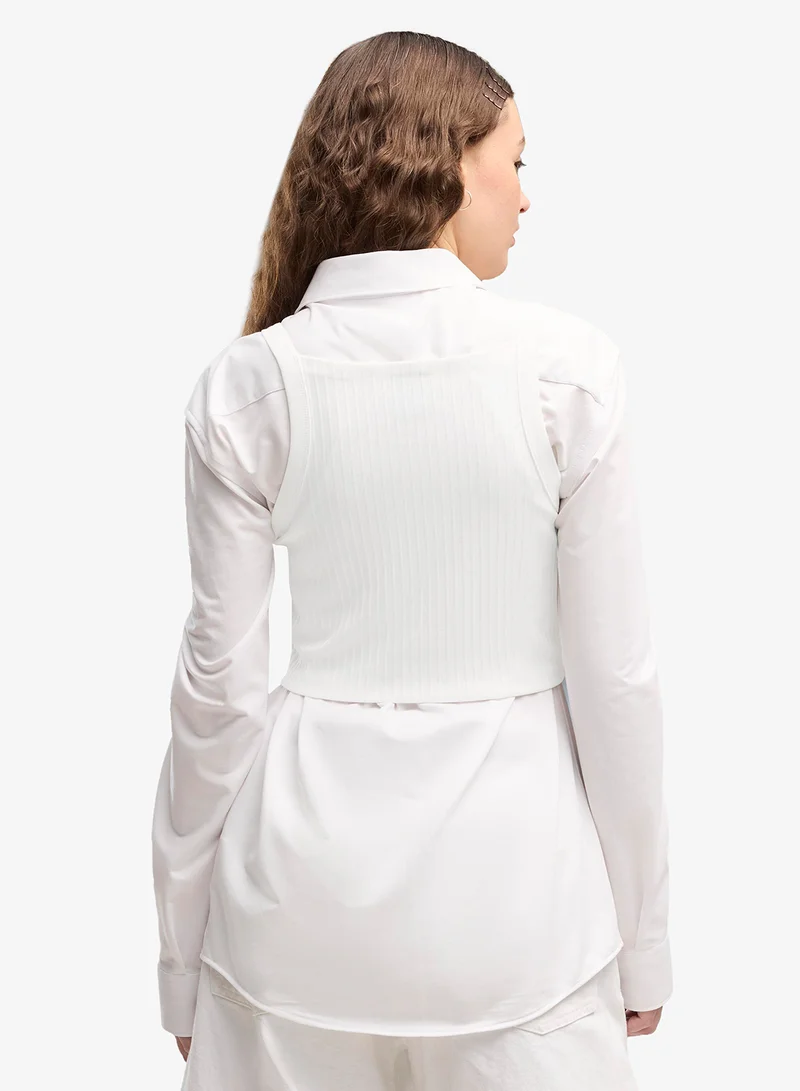 Puma Essential Ribbed Cropped Top
