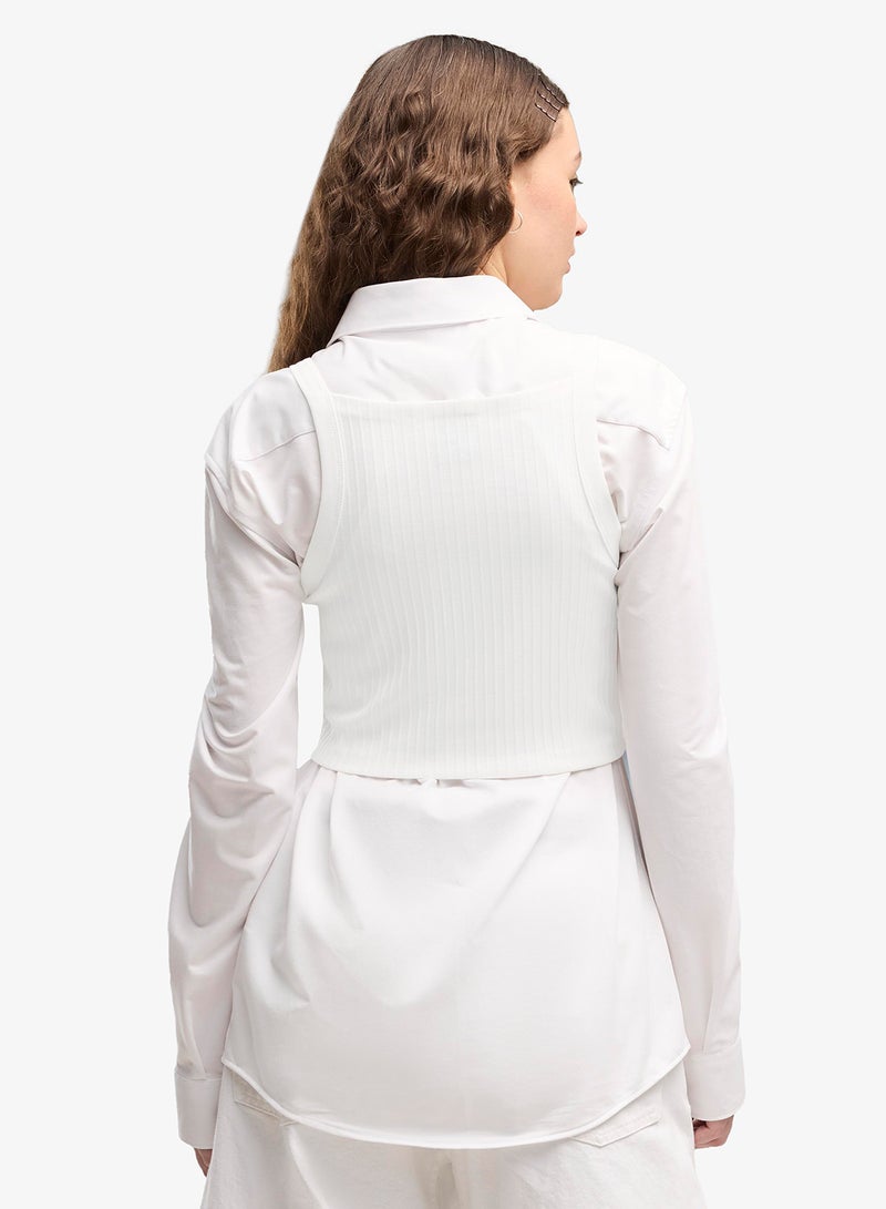 PUMA Essential Ribbed Cropped Top - Image 2