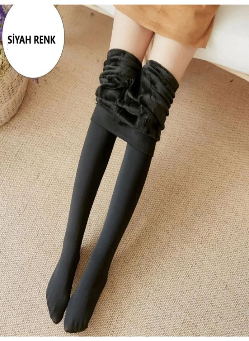 Mistirik Mystical Ravena Model With Plush Furry Warm Thick Pantyhose Tights