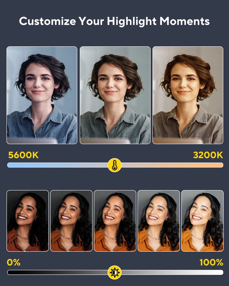 RALENO Led Video Light, 19.5W Soft Panel Light for Video Recording with 8000mAh Lithium Battery, 3200-5600K CRI95+ Camera Light for Photography Studio Live Streaming YouTube White - Image 2