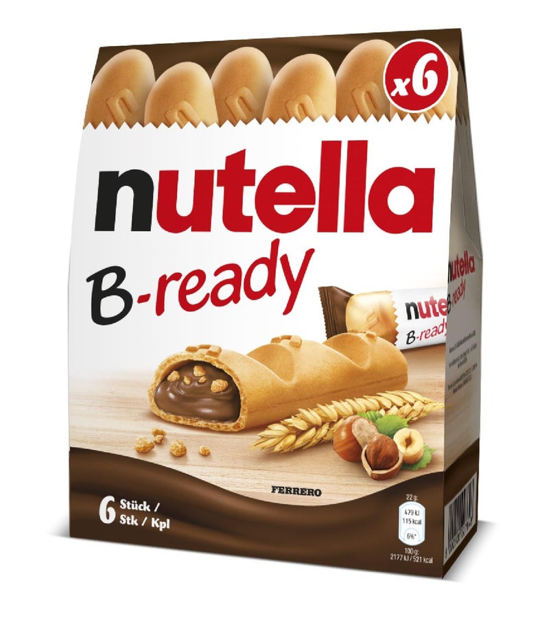 Nutella B-Ready Wafer, 6 X 22 g - Image 1