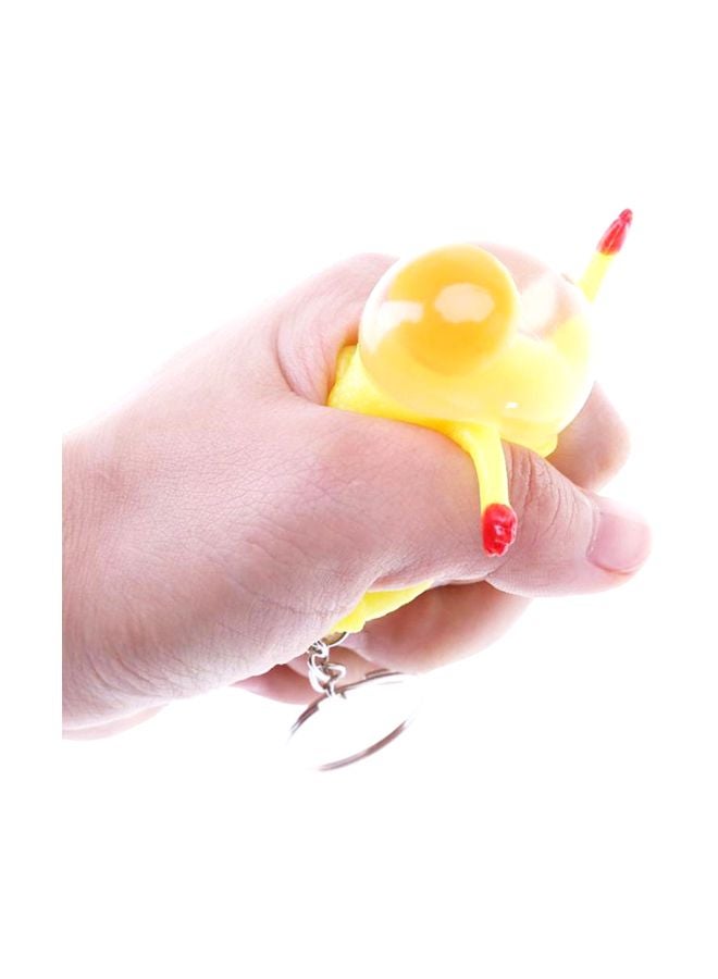 5-Piece Squeeze Egg Laying Chicken Keychain Gag Toy - Image 4