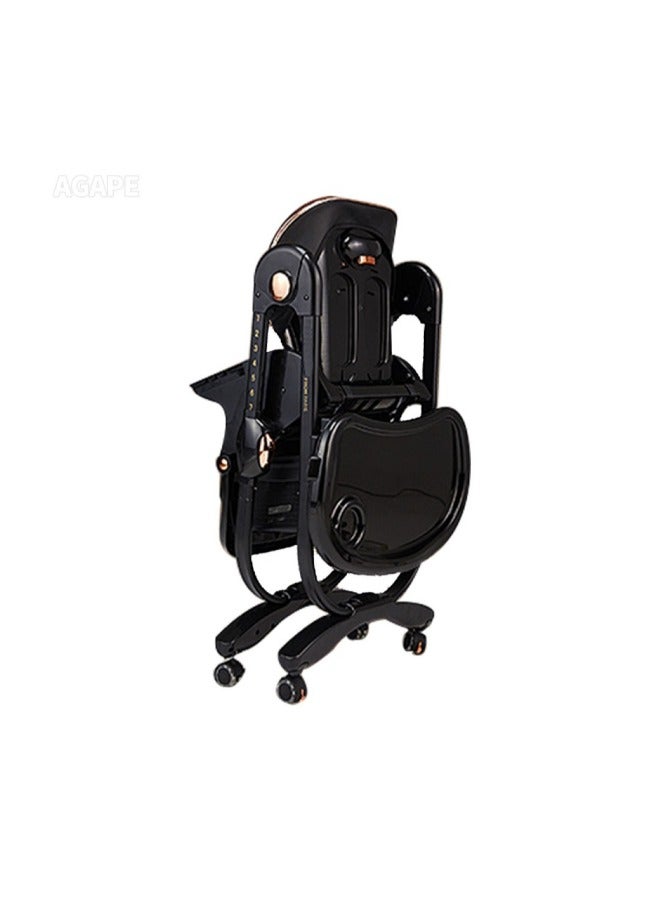 POPYBABA Comfortable Baby High Chair, baby Feeding chair Kids Foldable with Five-point seat belt code (A600) black  - Image 5