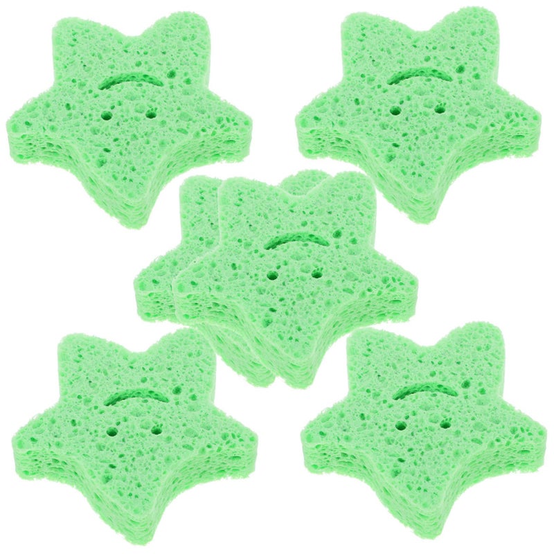 6Pcs Exfoliating Bath Sponges Cute Star Design Lightweight Portable Skin Scrubbers - Image 2