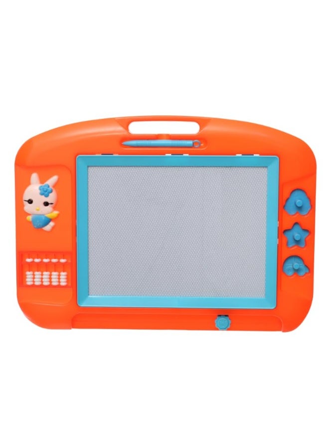 Plastic Large Magnetic Erasable Drawing And Writing Board With Creative Educational Operations Aiming To Teach Children All Mathematical Skills - Orange - Image 1