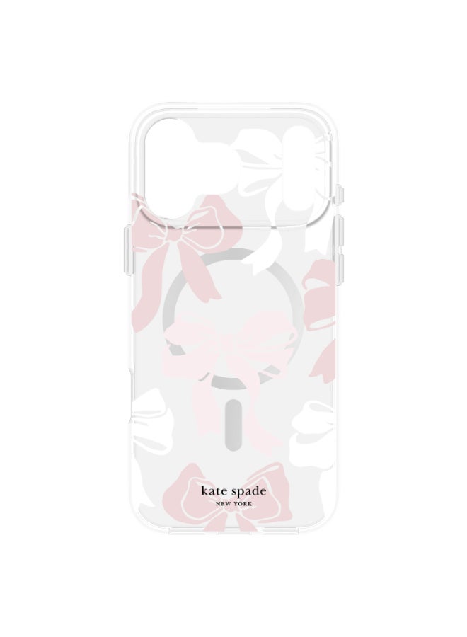 Kate Spade Case w/ Magsafe for Apple iPhone 17 Pro Max 6.9" | 12-Ft Drop Protection w/ Anti-Scratch Anti Yellowing Coating, Raised Edges, Fashion Case, Wireless Charging - Bow Tie - Image 1